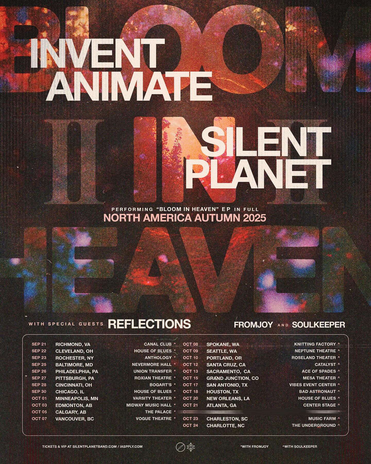 Invent Animate Bloom In Heaven Part II Tour Poster 2025